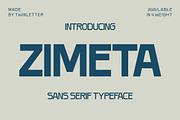 Zimeta, a Sans Serif Font by twinstd (Thumbnail 1 of 11)