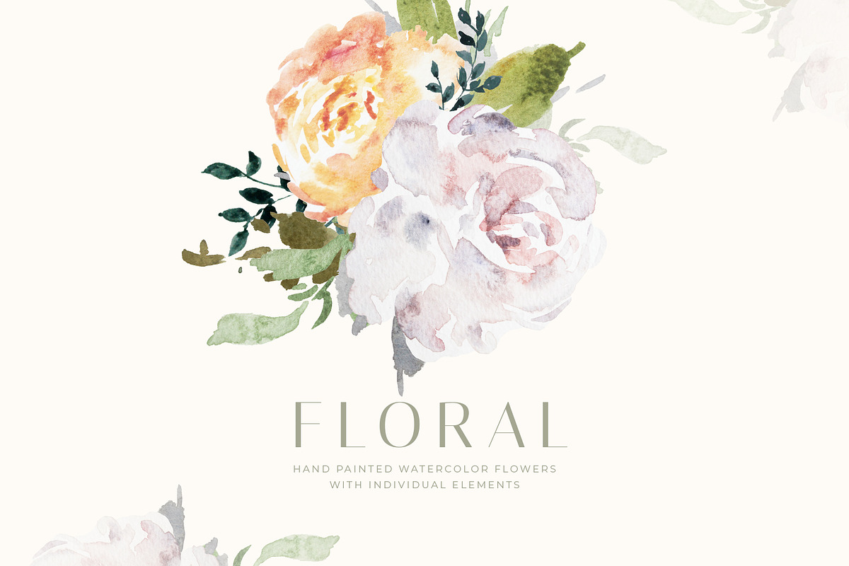 Watercolor Floral Background Pattern, a Decorative Illustration by WalaPalette (Photo 2 of 6)
