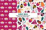 Love Bug Valentine Seamless Patterns, a Pattern Graphic by Alanna Messina Design Co (Thumbnail 2 of 8)