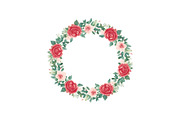 Romantic Rose Wreath Clipart Set, an Object Graphic by Designs_River (Thumbnail 3 of 13)