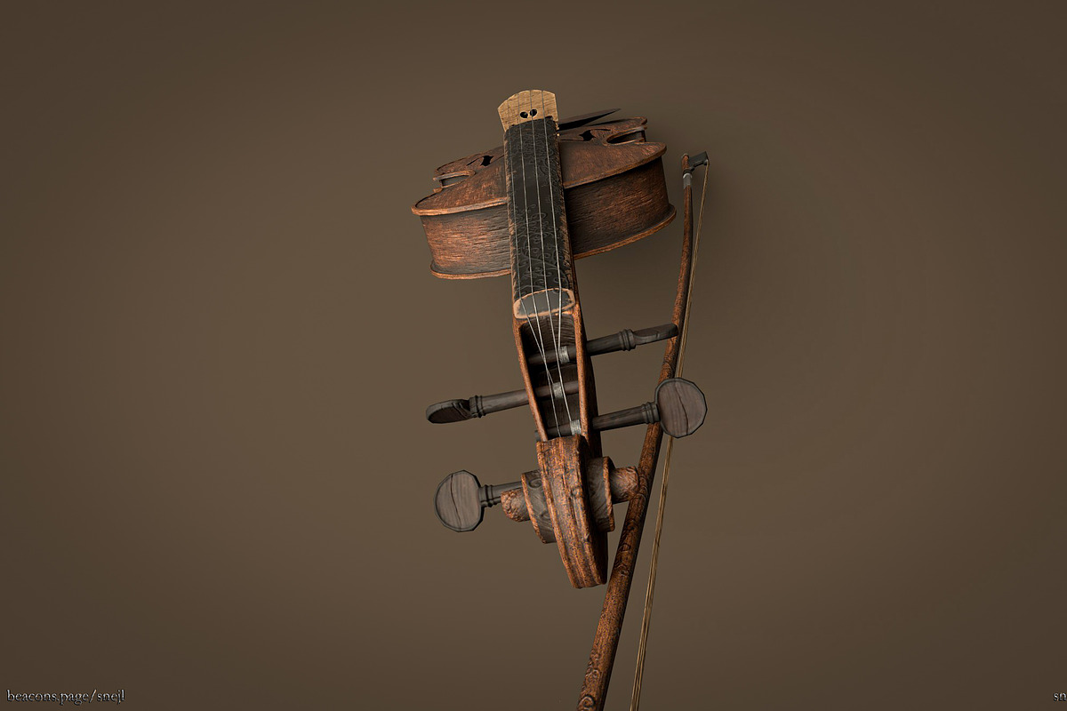 Violin, an Object 3D Model by Snji | 3D Models (Photo 12 of 12)