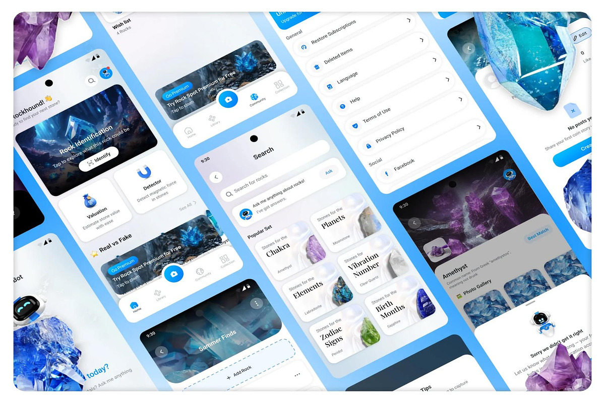 AI Rock Scanner: Identify Rocks, an UI Kit Template by Creative Perspective (Photo 5 of 5)