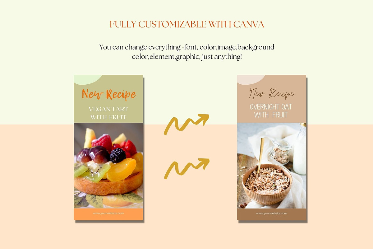 Pinterest Food Template Canva, a Social Media Template by Deepa Template Studio (Photo 9 of 10)