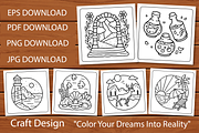 Minimal Art Coloring Book, a Decorative Illustration by Coco Bloom (Thumbnail 2 of 6)