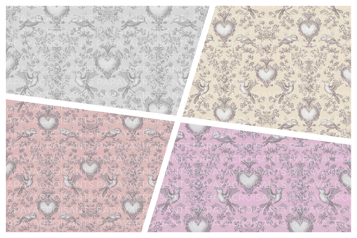 Love bird  Seamless Pattern, a Pattern Graphic by STUDIO CHOTI (Photo 2 of 9)