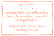 Aperitivo Affair by Emily Ann Hill, a Slab Serif Font by Emily Ann Hill Type Co. (Thumbnail 3 of 4)