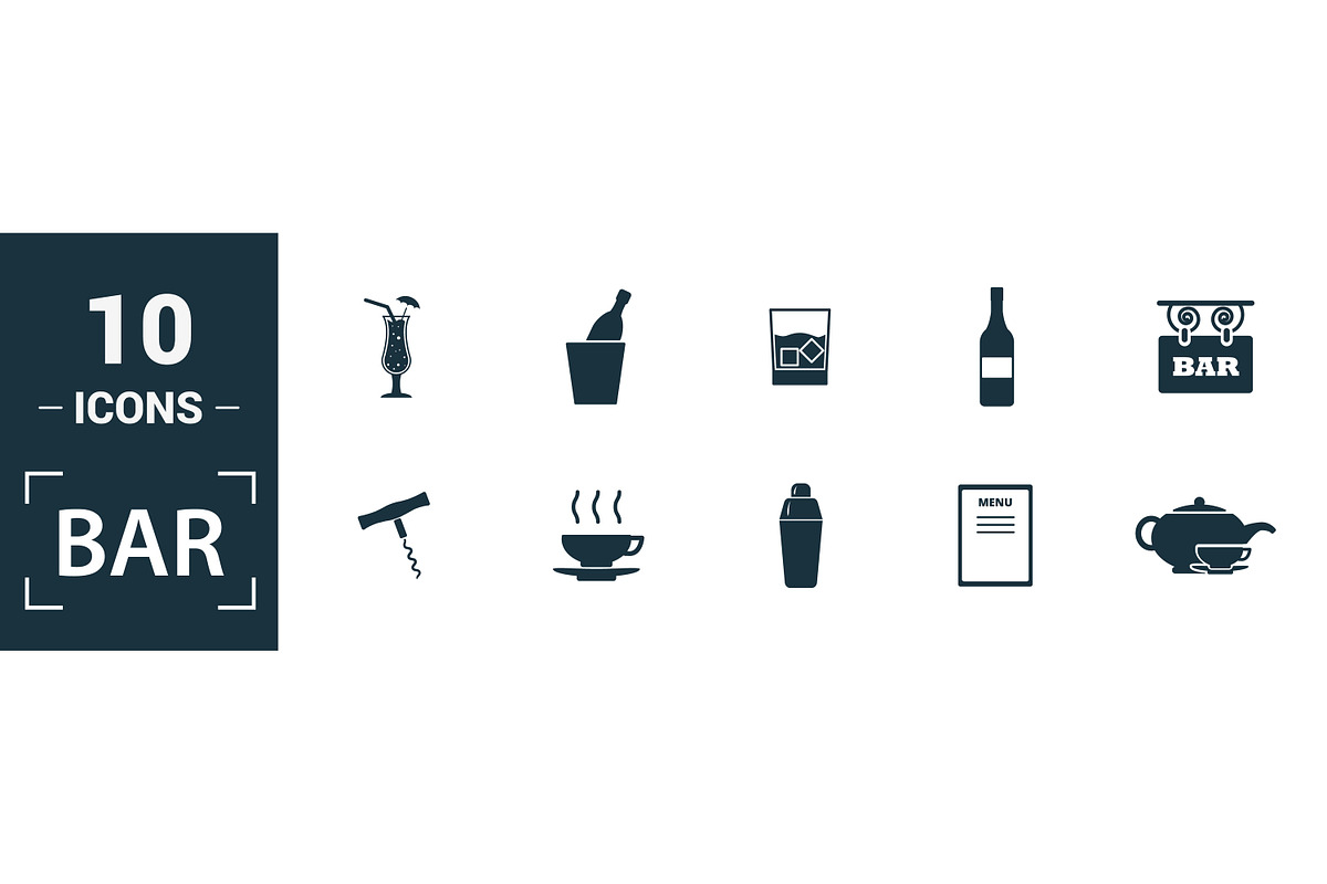 Bar Filled Icon Set, an Object Graphic by Aimagenarium@gmail.com (Photo 2 of 3)