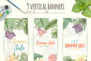 Palm Leaves Design Set