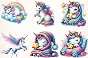 Watercolor Unicorn Cute Horse, an Illustration by DreamCafeArt (Thumbnail 2 of 4)