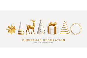Christmas decorations vector