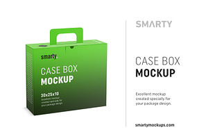 Case Box Mockup 30x25x10