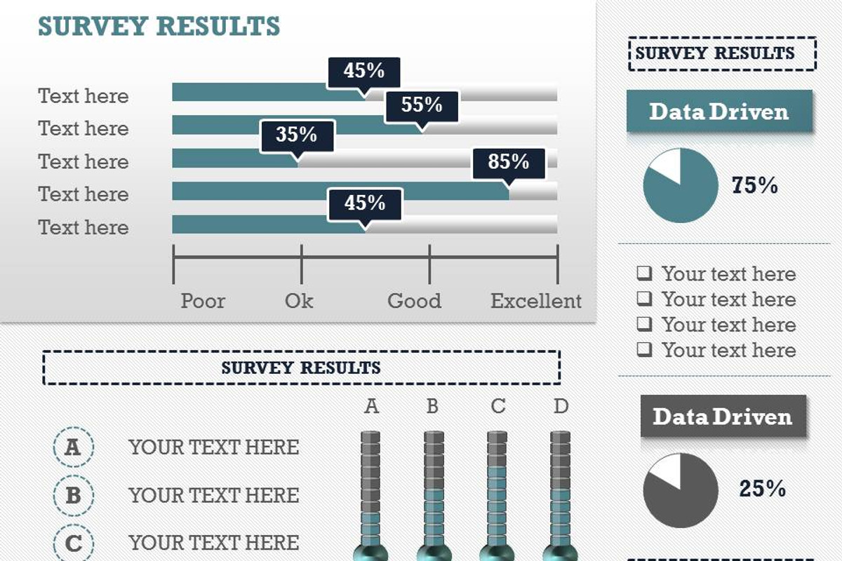 Survey Results Infographic Slides P1, a Presentation Template by Yes Presentations (Photo 4 of 10)