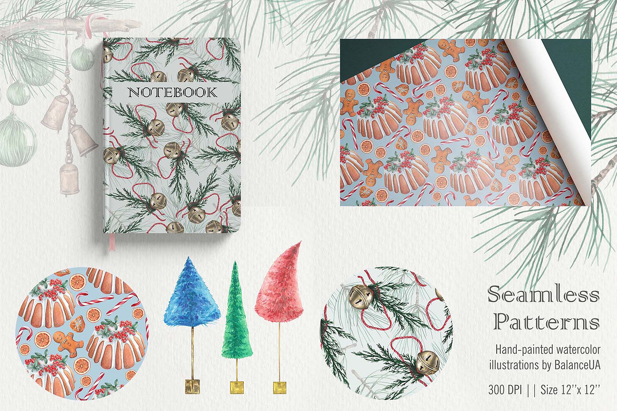 Christmas Watercolor Illustrations, a Decorative Illustration by BalanceUA (Photo 14 of 18)