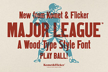 Major League - A Wood Type Font