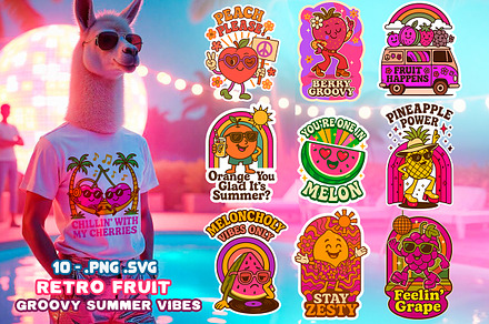 Retro Fruit Squad - Groovy Summer