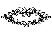 Butterfly Floral Vintage Frame Bundl, an Illustration by Creativeshirt (Thumbnail 32 of 51)