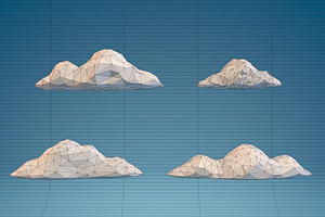 Low Poly Clouds Pack 2