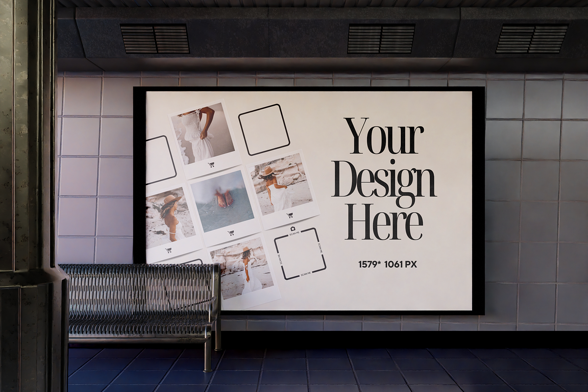 Subway Advertising Billboard Mockup, an Advertising Mockup by GearShift (Photo 2 of 4)