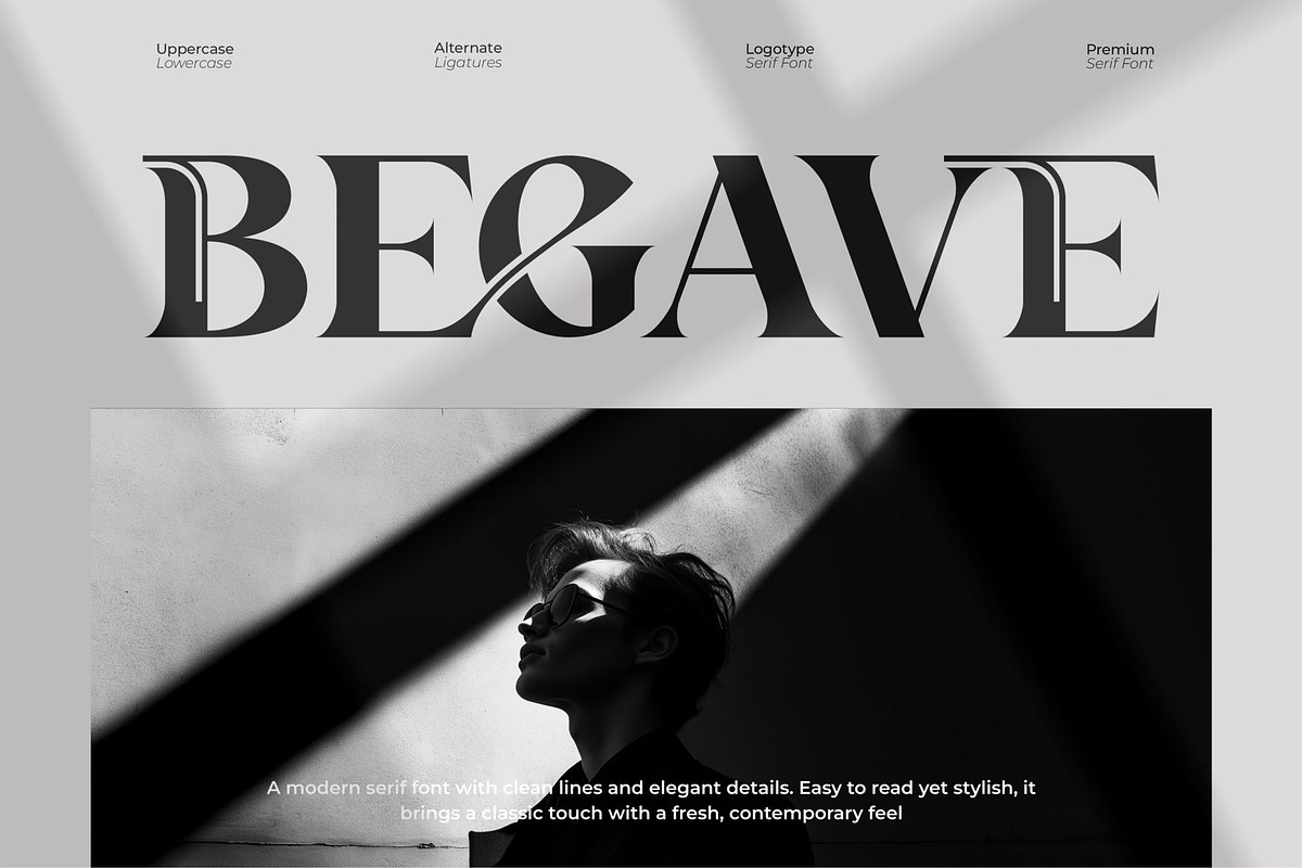Begave || Modern Classy Serif Font, a Serif Font by Ermedia Studio (Photo 1 of 10)