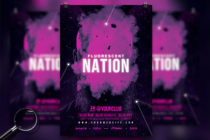 Fluorescent Nation | Flyer Template