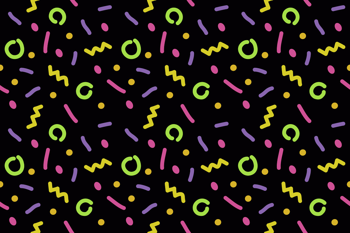 seamless pattern 80s. Vector., a Pattern Graphic by Dolvalol