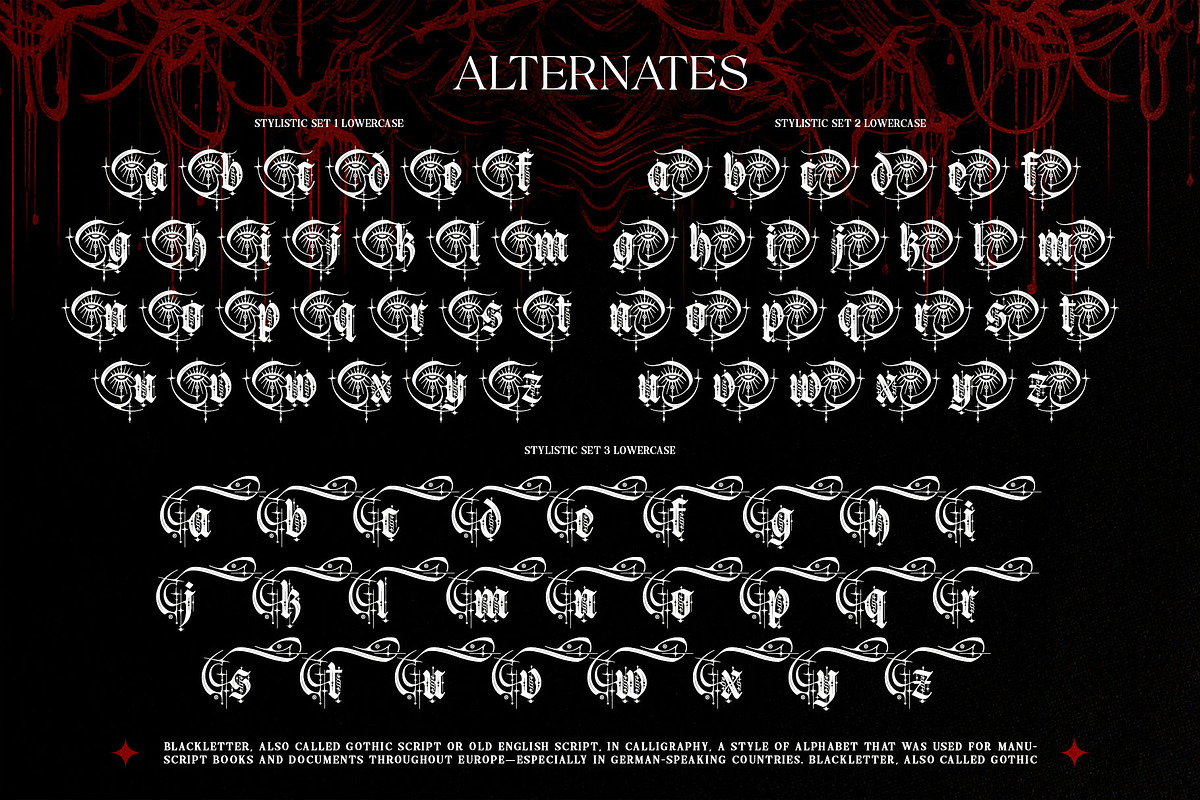 Gryphire Black Typeface, a Blackletter Font by alit design (Photo 11 of 20)