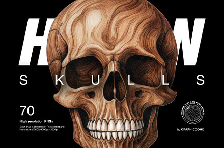 70 PNG Skulls - High Resolution