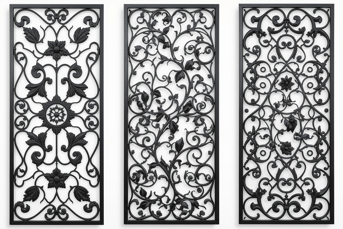 Floral Ornament Silhouette Panels, an Illustration by Designer_Momina (Photo 4 of 20)