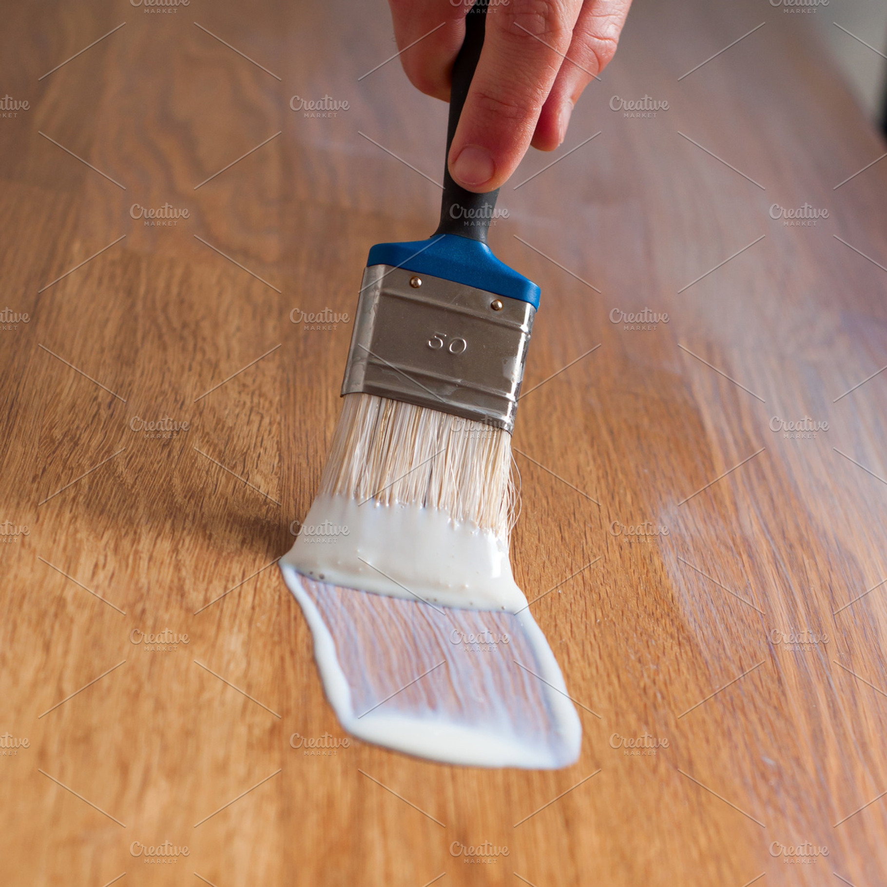 Brushing process featuring paint, painting, and brush