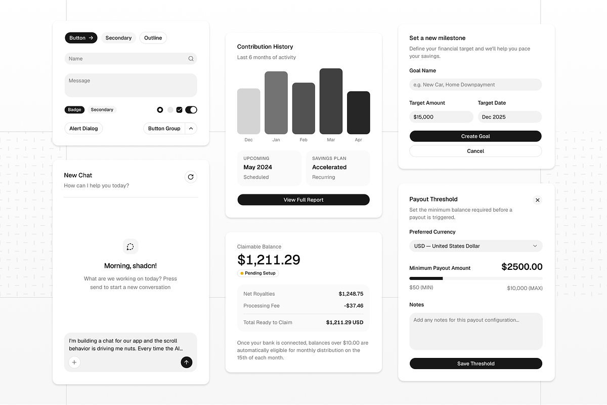 Shadcn UI Components for Sketch, an UI Kit Template by WhiteUI.Store (Photo 3 of 9)