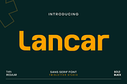Lancar, a Sans Serif Font by twinstd (Thumbnail 1 of 13)