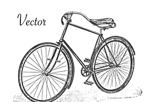 37 Retro Bicycles Raster And Vector