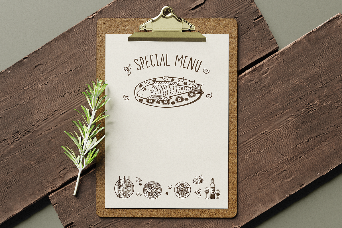 Hand drawn food elements., an Object Graphic by Tkoko vectors & patterns (Photo 4 of 12)