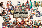 ESTHETICIAN BEAUTICIAN CLIPART PACK, a Person Illustration by Daring Digies (Thumbnail 1 of 6)