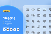 Vlogging Icon Set, an Outline Icon by Nathaya Studio (Thumbnail 2 of 2)