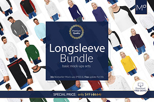 LONGSLEEVE BUNDLE 30xMock-ups + DEMO