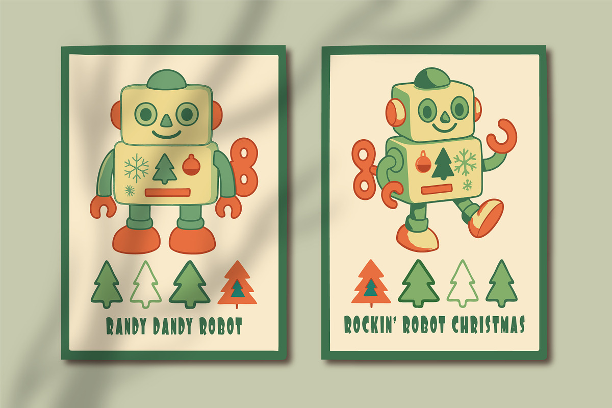 Retro Christmas Toy Robots Graphics, an Object Graphic by Blynn Pippen (Photo 21 of 26)