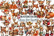 Autumn Cute Deer Clipart, an Illustration by Rose Art (Thumbnail 1 of 8)