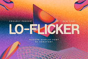 Lo-flicker – Modern Display Font, a Sans Serif Font by overlaytemplates (Thumbnail 1 of 5)