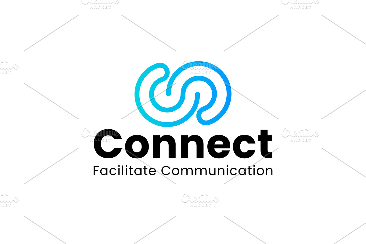 Connecting logo icon illustration, a Branding & Logo Template by Dyn Studio