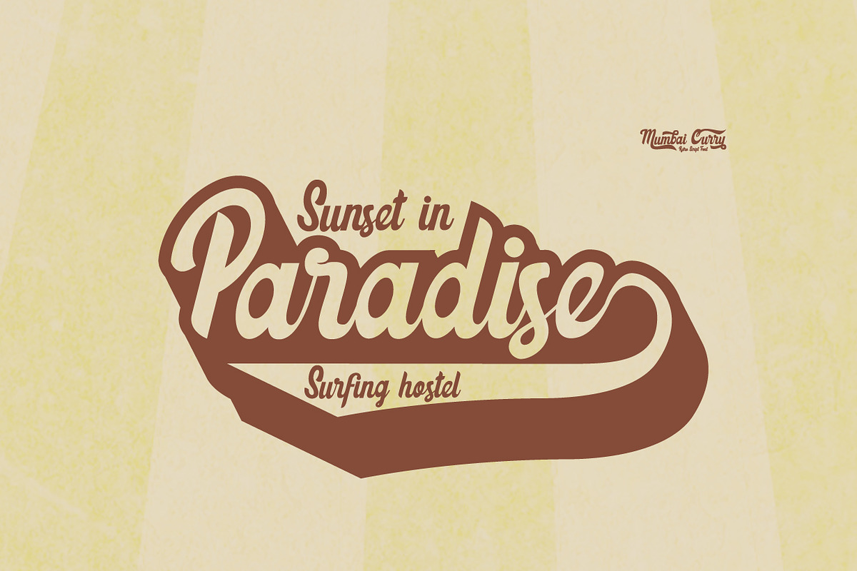Mumbai Groovy Retro Font + BONUS, a Sans Serif Font by Anomali Creatype (Photo 12 of 12)