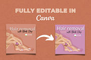 Body Waxing Canva Templates Bundle, a Social Media Template by Canvagator (Thumbnail 3 of 3)