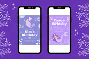Mermaid Birthday Invitations, a Templates & Theme by TemplateCastleStore (Thumbnail 5 of 9)
