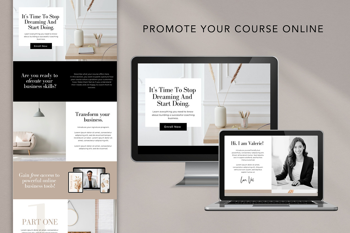 Classic Course Sales Page Template, a Websites & App Template by DeeBeeDesign (Photo 4 of 10)