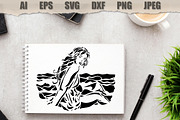 Stencil Woman on the beach, a Person Illustration by MARYCRAFTIRIA (Thumbnail 2 of 3)