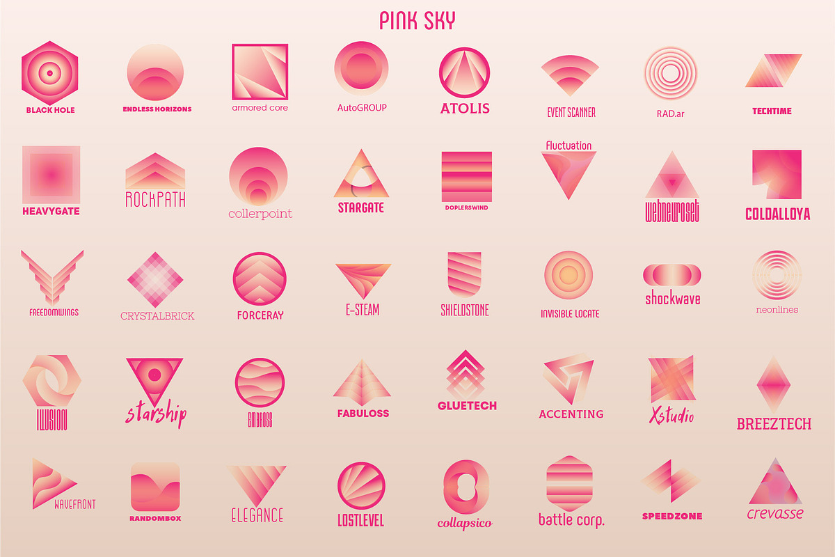 40 Gradient Logos, a Branding & Logo Template by airunreal (Photo 10 of 26)