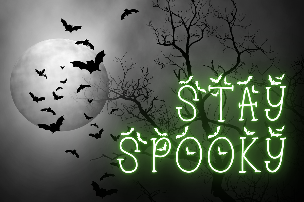 Batty Belfry Halloween Bats Font, a Serif Font by Dancing with Ink (Photo 14 of 24)
