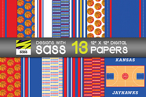 Kansas Jayhawks Basketball Pattern