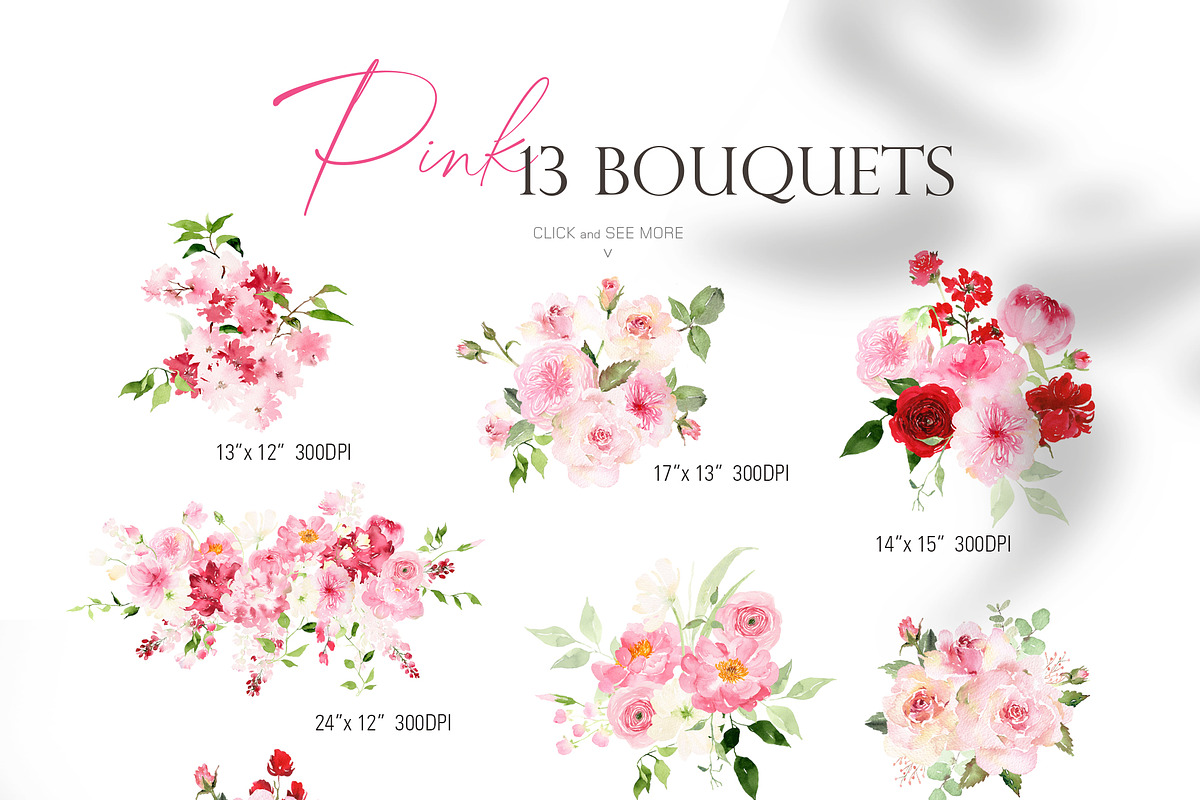 Watercolor Bundle - Pink Collection, an Illustration by Beigetime (Photo 7 of 12)