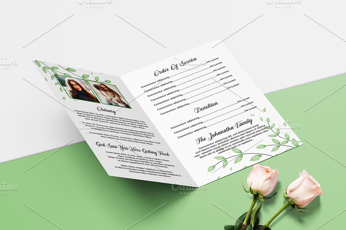 Funeral Program Template - V1008, a Brochure Template by Template Shop (Photo 3 of 4)